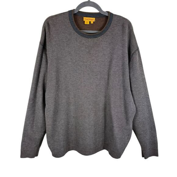 Tricots St. Raphael Light Brown Crew Neck Long Sleeve Cotton Cashmere Sweater L - Picture 1 of 5